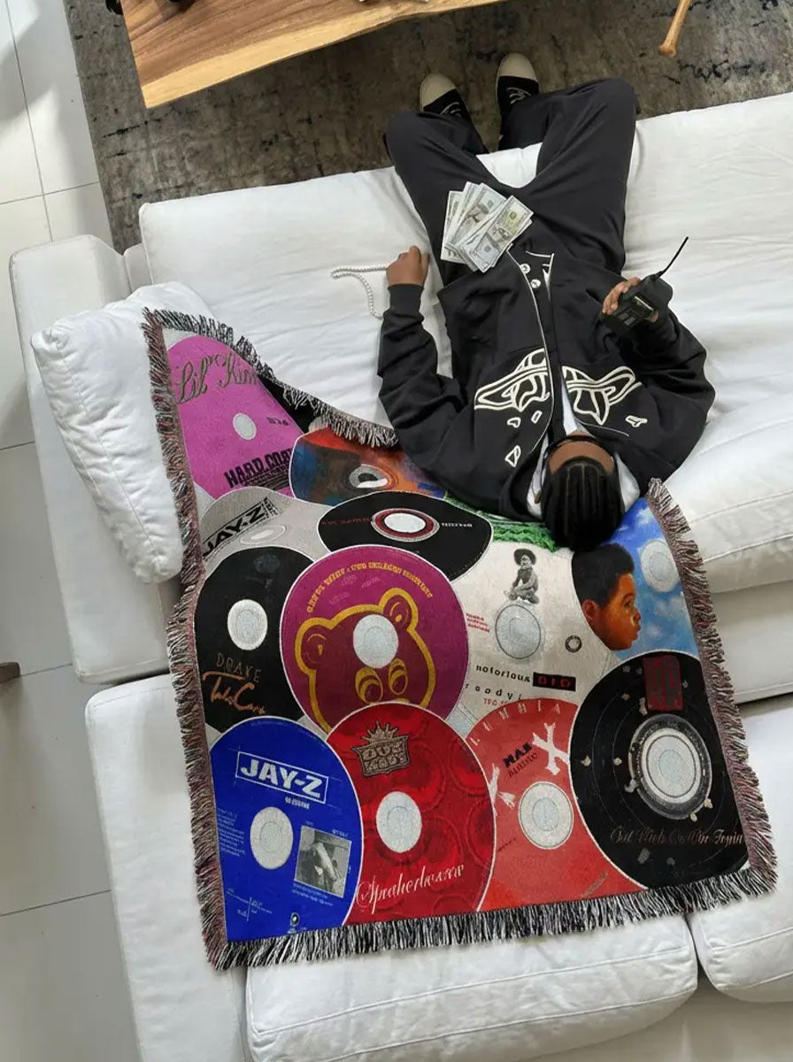 Greatest Rap Albums - Woven Throw Blanket